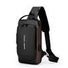 Męska torba crossbody ze skóry PU klasyczna antykradzieżowa torba na ramię torba na klatkę piersiową wielofunkcyjna dla mężczyzn