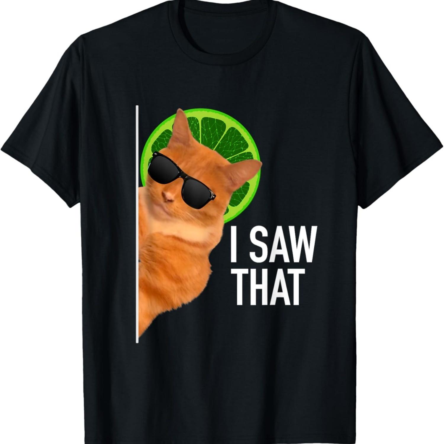 I Saw That Mewing Cat Funny Meme Quote LooksMaxxing T-Shirt S