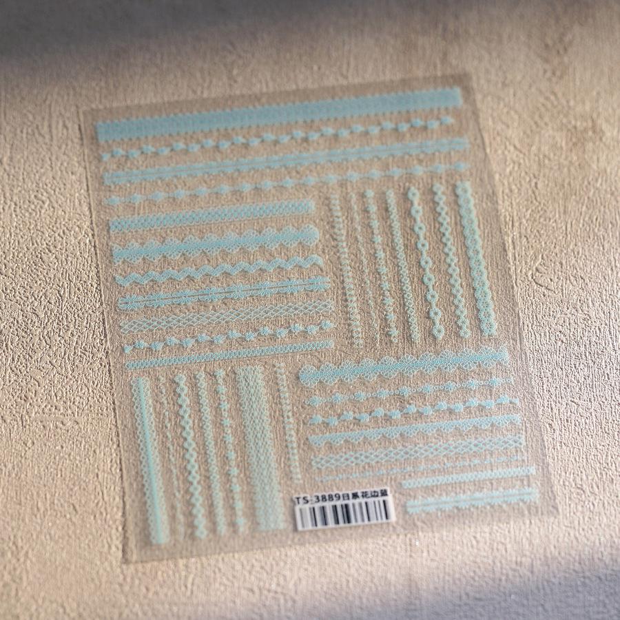 

Magico Mo Ji Наклейки для ногтей с кружевной резьбой из оксида железа - Матовые Тонкие Прозрачные Наклейки для ногтей TS-3887, Японский стиль.