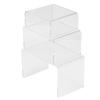 3pcs   Set Acrylic Doll Toy Figure Display Riser Rack Transparent Jewelry Display Stand