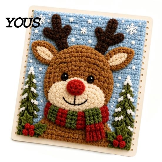 Handmade Yarn Art Craft DIY Fabric Weaving Painting Kit, Halloween Christmas Crochet Kit Decor Projects for Decoration, Beginner Project Set Supplies
