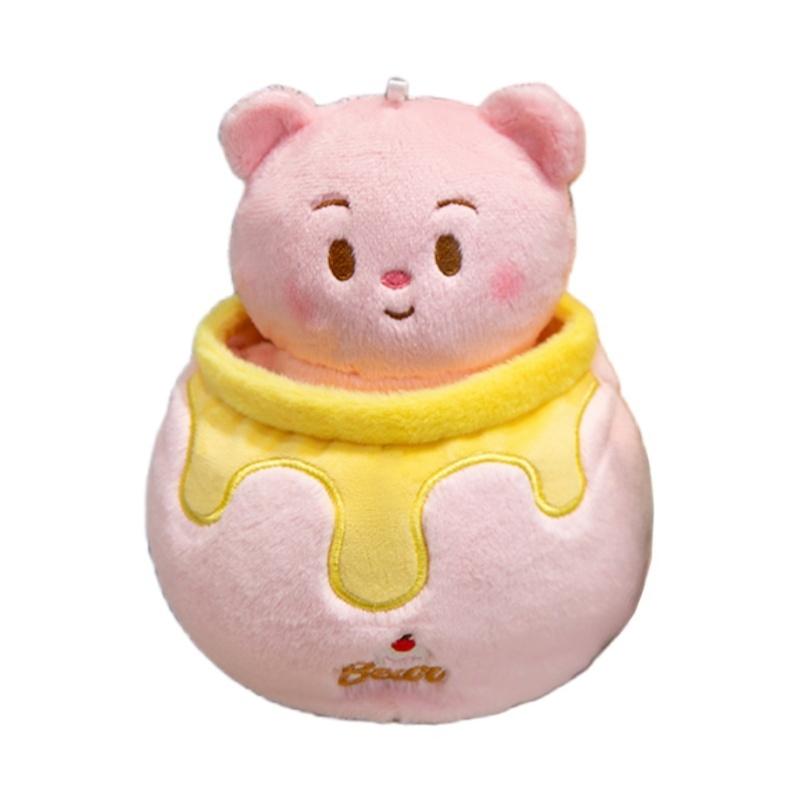 Lovely Honey Jar Bear Plush Toys Stuffed Super Soft Butter Bear Plush Doll Sleep Hug Pillow Creative Decor Birthday Xmas Gifts