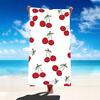 Red Cherry Print Quick Dry Lightweight Breathable Comfortable Beach Towel For Summer Pool And Outdoor Activities