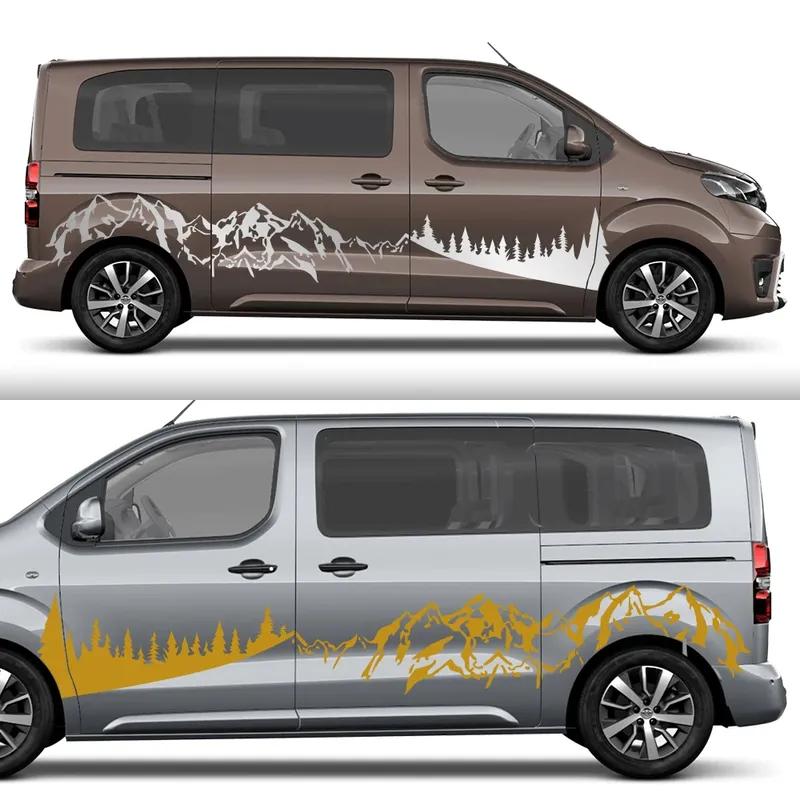 Mounta Forest Styling Van Body Side Sticker For Toyota ProAce Verso City Car Camper Graphics Decor Decal Auto Accessories