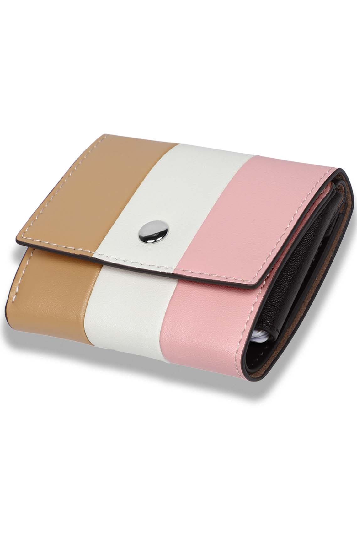 [RLYKAL] Маленький кошелек, Мини-кошелек, Тройного сложения, Компактный, Женский, с отделением для монет, Удобный, Трехцветный