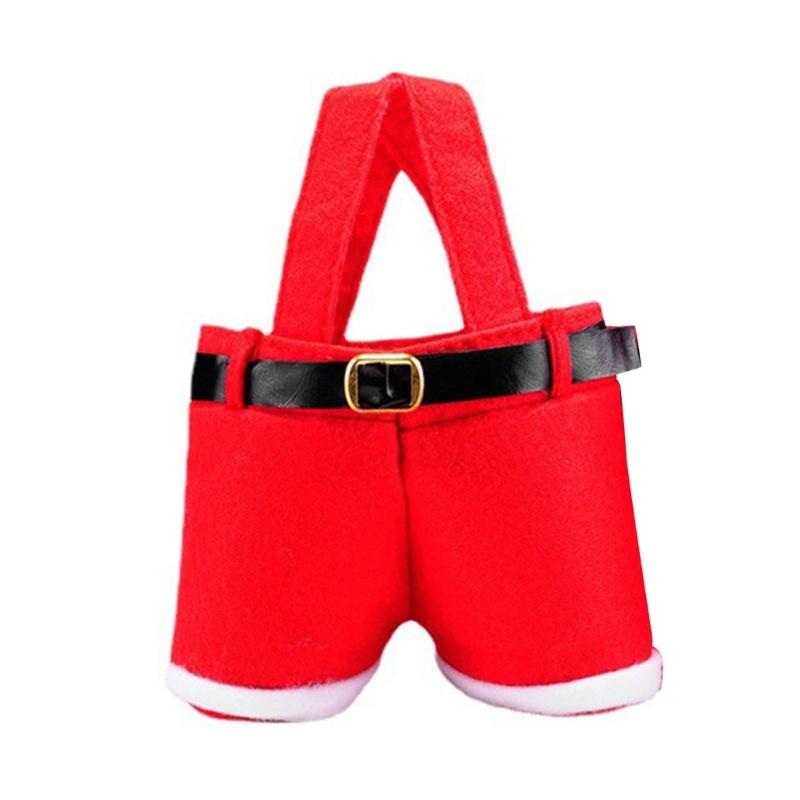 

Эффектные подарочные мешочки в виде чулка, Удобные тканевые мешочки для конфет, Многоцелевой чехол для бутылки на Рождество small