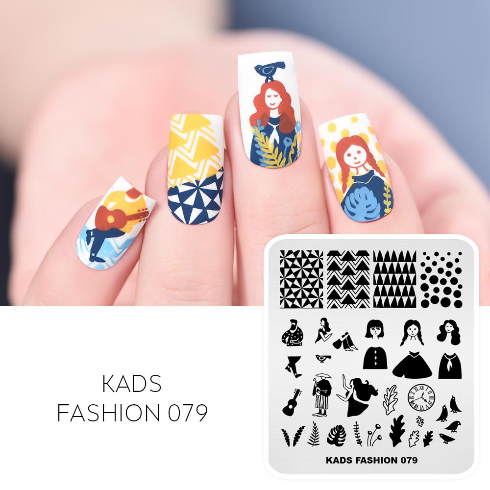 kads New Nail Stamping Plates Manicure Template Flower Chinese Nature Summer Design Nail Art Stamp Tools DIY Stencils