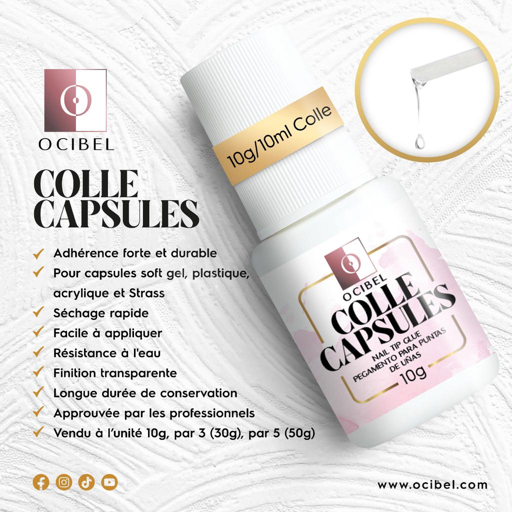 3 Extra Strong Glues for False Nails 3x10g = 30g (30ml) - Applicator Brush for Gel, Plastic, Acrylic and Rhinestone Capsules