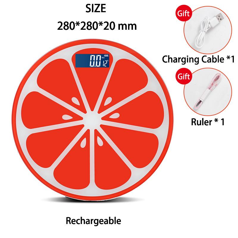 Fruit Pattern Weight Scale For Weighing Body Electronic Household Balance Floor Smart Digital Scales Bathroom Scales