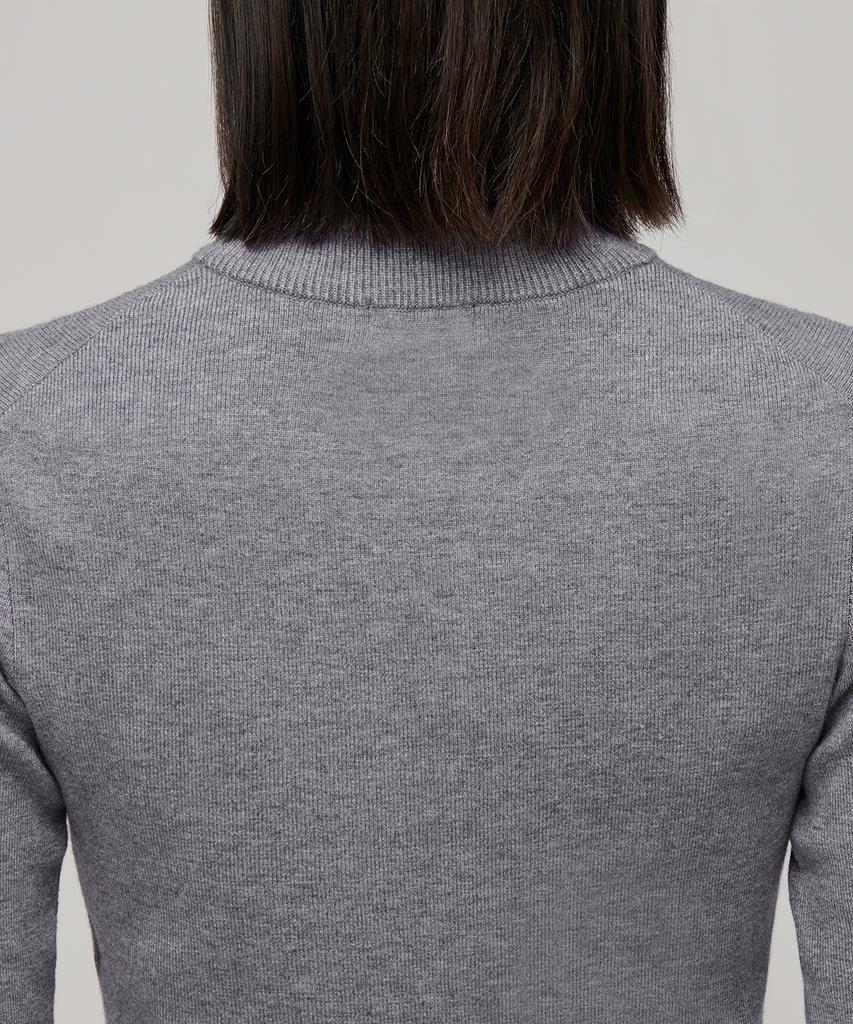 MUSINSA STANDARD WOMAN Women'S Slim Crop Mock Neck Knit [Medium Grey]