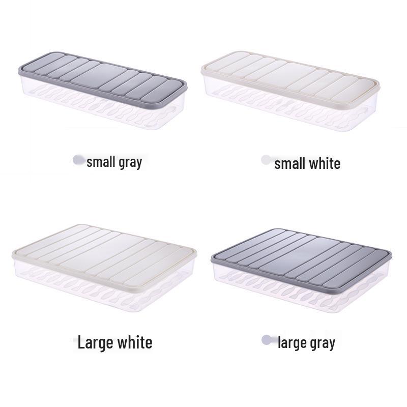 Large Transparent Japanese Square Refrigerator Storage Box - Single Layer Plastic with Seal for Freshness