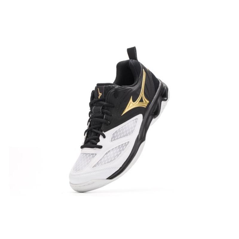 Mizuno Dynablite Unisex Low-Top Training Shoes White Black Gold V1GA212252