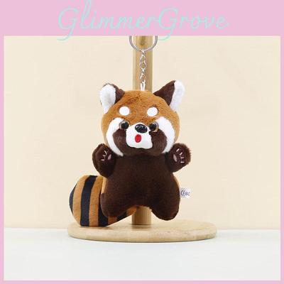 Adorabile Portachiavi Peluche Procione Cartone Animato Bambola Panda Coccolosa Ciondolo Zaino