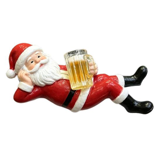 Cute Lying Santa Flower Santa Claus Pot Huggers Figurines