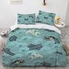 Wave Duvet Cover Set Hokusai Pattern Japanese Ukiyoe Quilt Cover Oriental Sketch Style Ocean Queen Twin Polyester Bedding Set