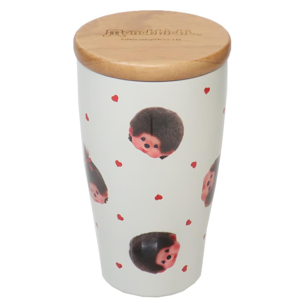 Термокружка Monchhichi из нержавеющей стали с деревянной крышкой (Пара)