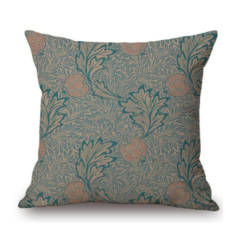 William Morris Klassiek Bloemenpatroon Pas Bay Leaf Marigold Ontwerp Katoen Linnen Decoratieve Bank Kussenhoes Auto Kussenhoes