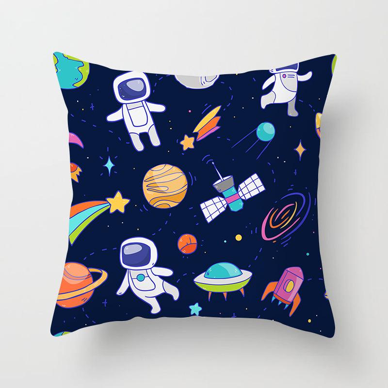 New Hand-painted Starry Sky Universe Printed Pillow Cover Home Sofa Pillow Car Cushion Back Cover