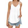 Damen V-Ausschnitt Ärmellos Locker Geschnitten Camisole Top Lässiges Einfarbiges Tanktop