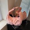 Large capacity women's bag new niche lazy wind summer shoulder messenger bag pleated commuter dumpling bag