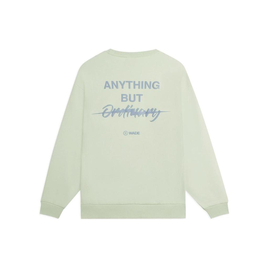 Li-Ning Wade Series Logo Print Pullover Sweatshirt Men Tops Green AWDSC41-7