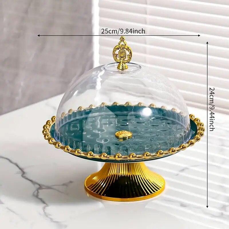 

Поднос для дегустации фруктов с крышкой, прозрачный керамический поднос, поднос для вечернего чая на день рождения и свадьбу, украшение для подноса с фруктами 10 Inches