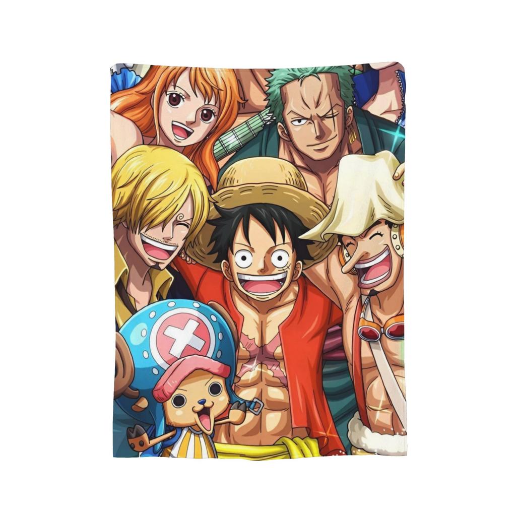 Luffy Anime  Fleece Throw Blankets Luffy  Blanket for Home Couch Super Soft Bedroom Quilt,