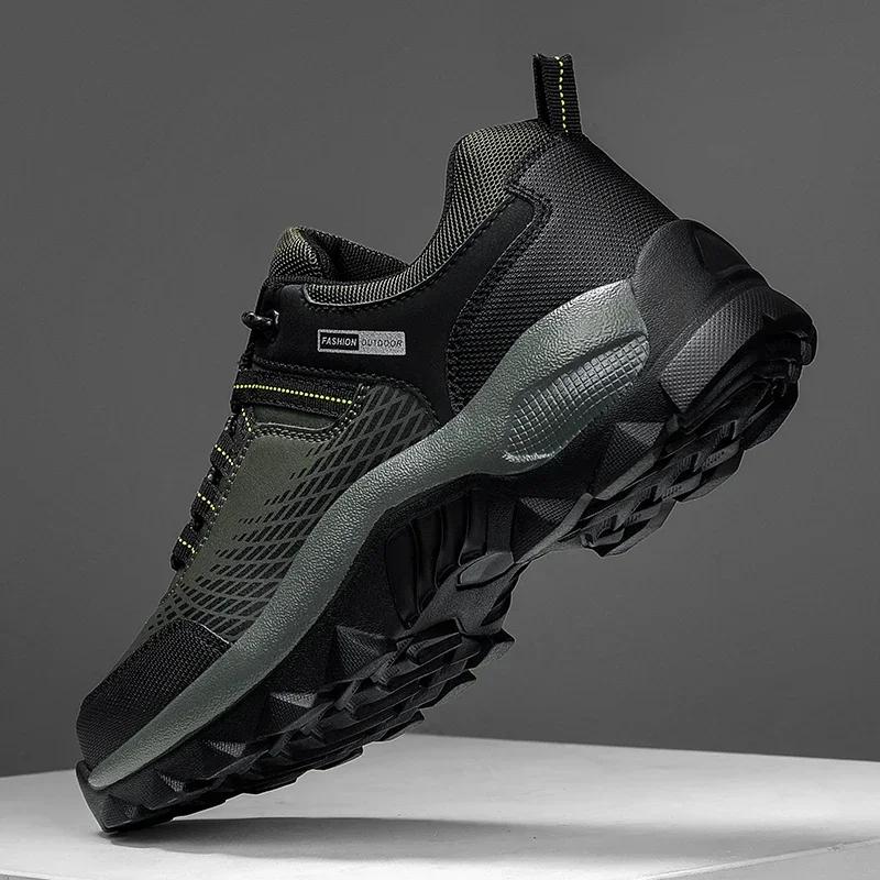 Men Hiking Shoes Waterproof Man Combat Boots Non-Slip Casual Men's Shoes  New Outdoor Wear-resistant Training Sneakers