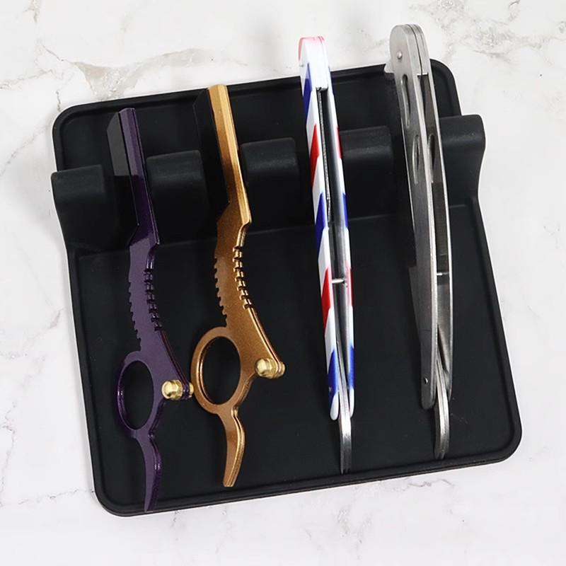 Silicone Non-slip Hairdressing Razor and Scissor Holder
