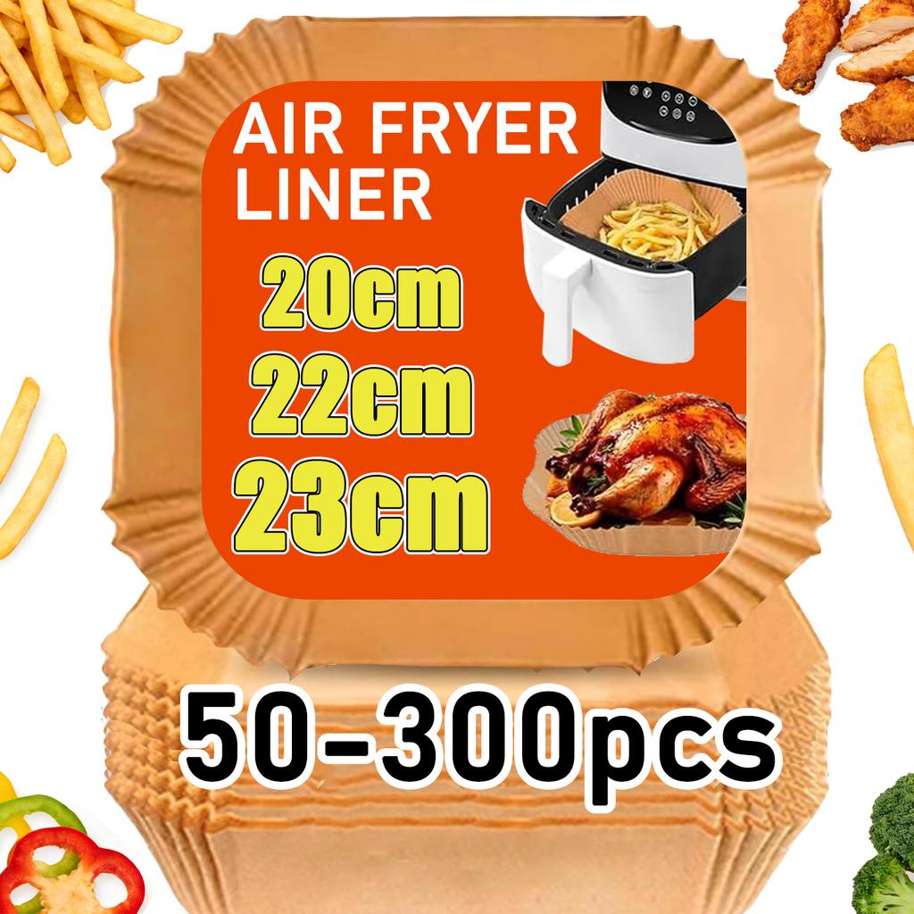 20/22/23cm Air Fryer Paper Liners Disposable Non-stick Oil-proof Baking Paper Liner for Oven Microwave Roasting Baking Accessori
