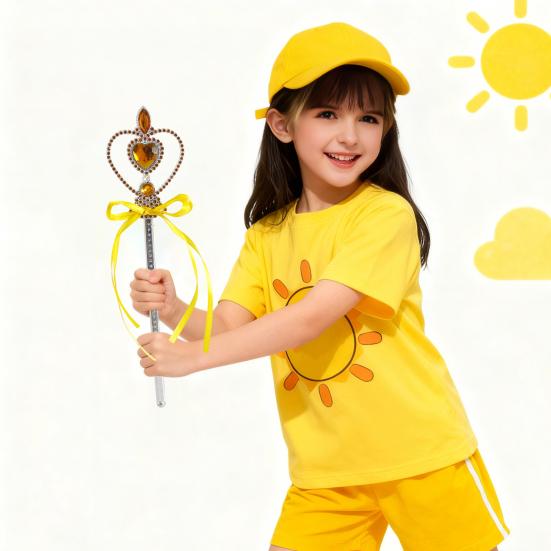 Magické hůlky ve tvaru srdce pro děti, dívky, princeznovské doplňky k převleku, vílí hůlka z umělého křišťálu na Vánoce, Halloween, párty, cosplay kostým