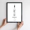 A3 Framed Art Poster by Balsamic ACETAIA Stylish Interior Wall Black and A3 Poster x Framed DODI, Monochrome, Art, White, (420 297mm)