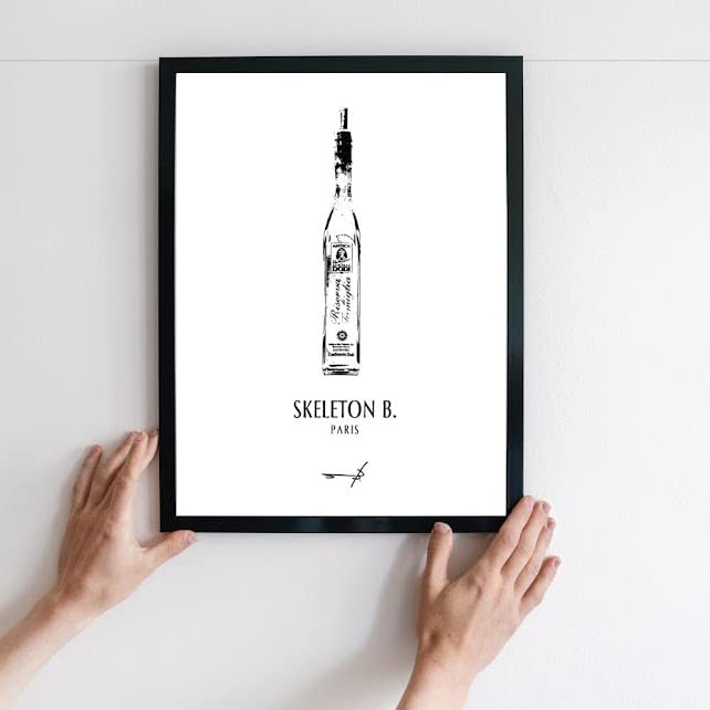 A3 Framed Art Poster by Balsamic ACETAIA Stylish Interior Wall Black and A3 Poster x Framed DODI, Monochrome, Art, White, (420 297mm)