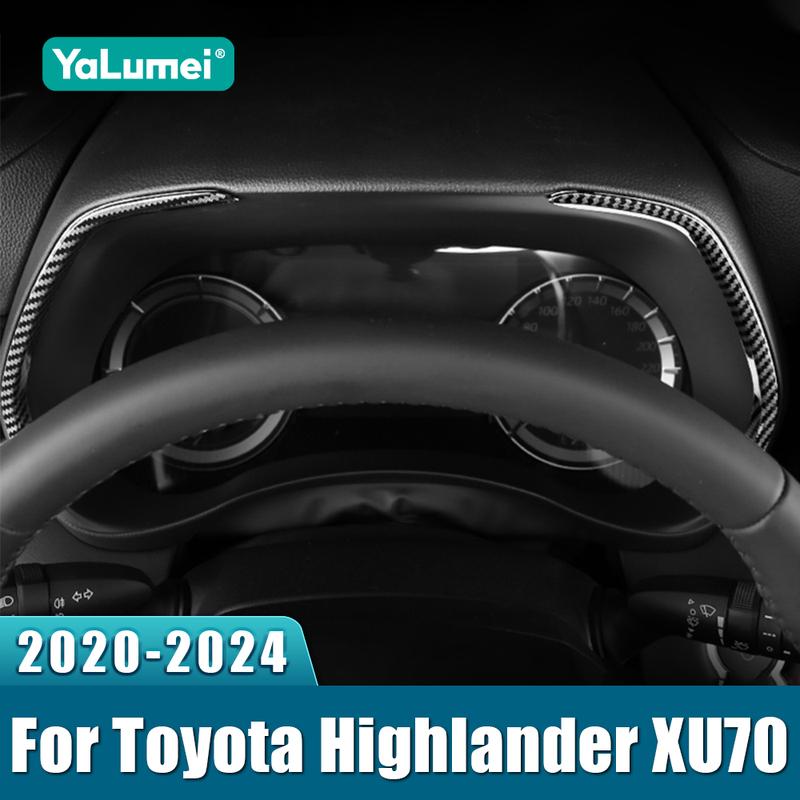 For Toyota Highlander XU70 Hybrid     2024 Car Dashboard Display Meter Ring Speedometer Gauge Cover Trim Strips