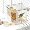 Splash-Proof Small Pet Hanging Cage Large Capacity Bird Bath Hanging Cage Feeder  Parrot