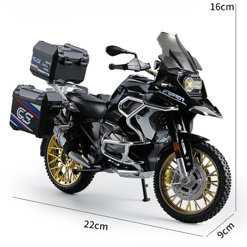 Simulation 1/10 Scale BMW R 1250 GS Adventure Alloy Motorbike Model Children Alloy Motorcycle Model Toy Collection Home Decor