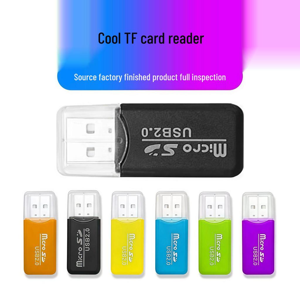 Mini USB 2.0 Ice-Cool High-Speed TF Memory Card Reader for Children's Cameras