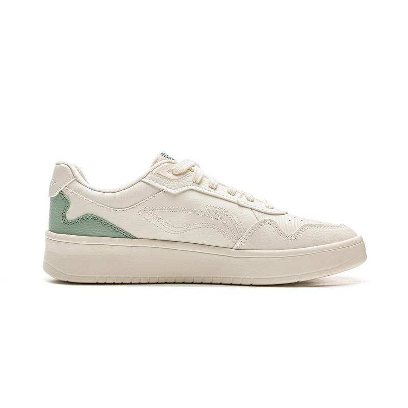Li Ning Yuanbao Trendy Series Comfortable Fashion Slip Resistant Durable Breathable Low Top Skate Shoes Men sneaker White Green AGCV177-2