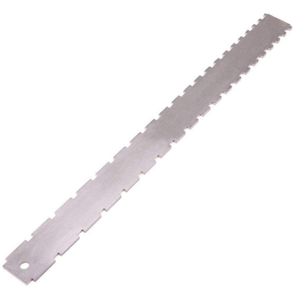 20 X 20 cm Gât crestat șir Fret Slot Depths Sliver White
