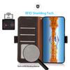 For Xiaomi Redmi 13 5G/13 4G Case RFID Blocking Genuine Cow Leather Flip Phone Cover