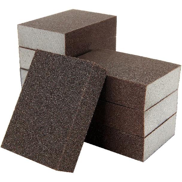 

20 шт. шлифовальных губок, 120 грит, многоразовые шлифовальные блоки для полировки дерева и металла и чистки кухонной утвари