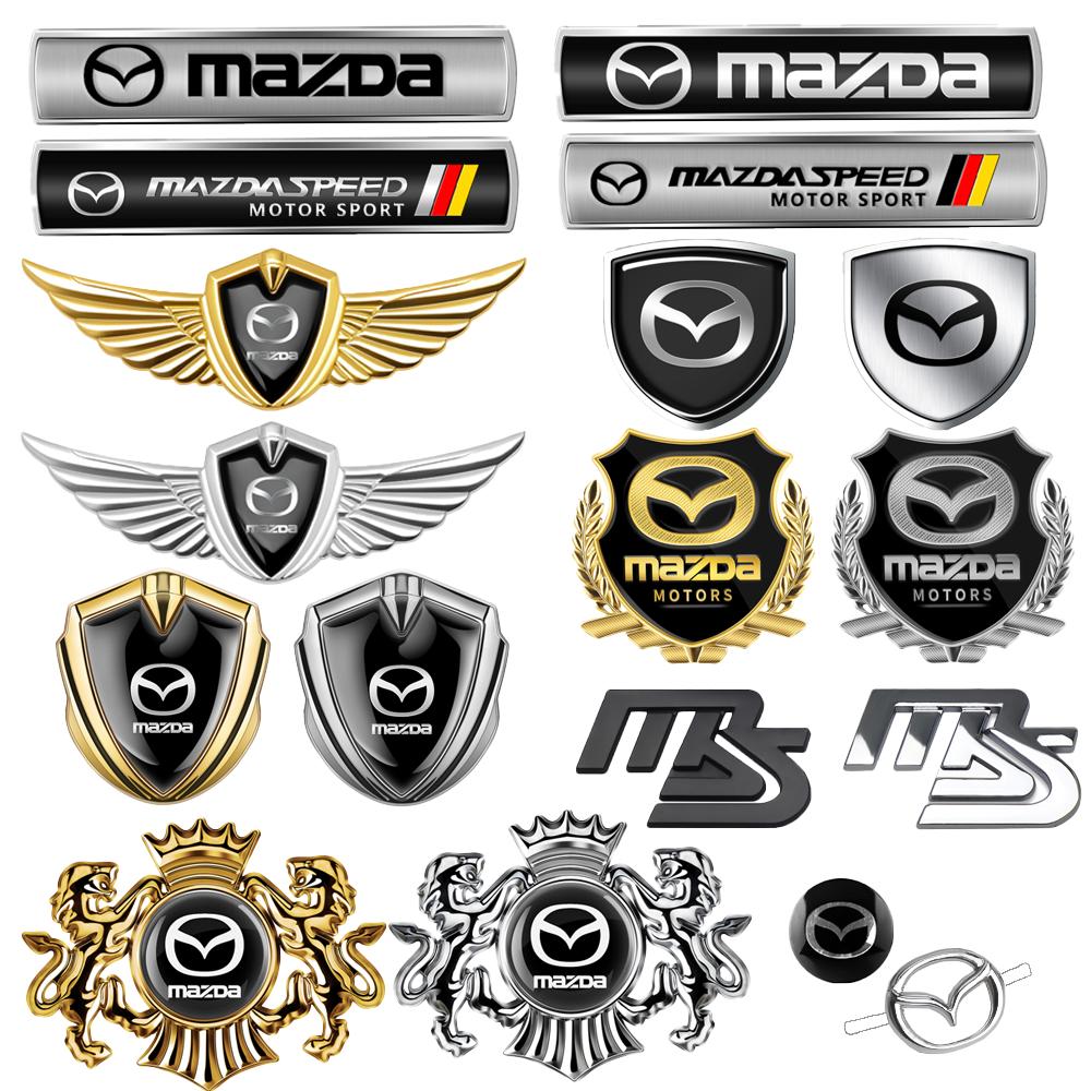 1Pc Metal Car Fender Trunk Body Stickers Accessories For Mazda Axela Atenza Speed 6 MS Demio MPS Miata Skyactiv 323 626 Angksela b59