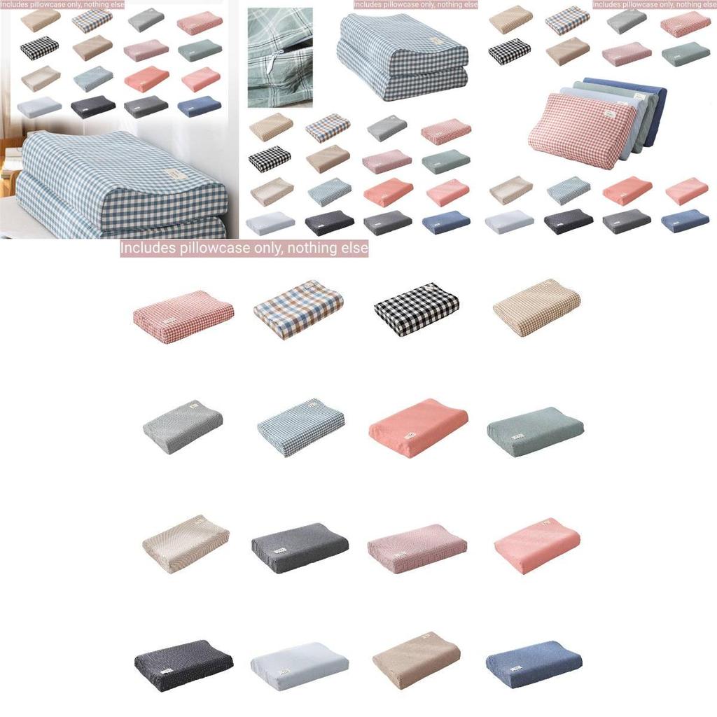 Hypoallergenic Cotton Latex Pillowcase Soft And Skin-friendly 50x30cm Memory Foam Pillow Cover All Seasons Pillowcase