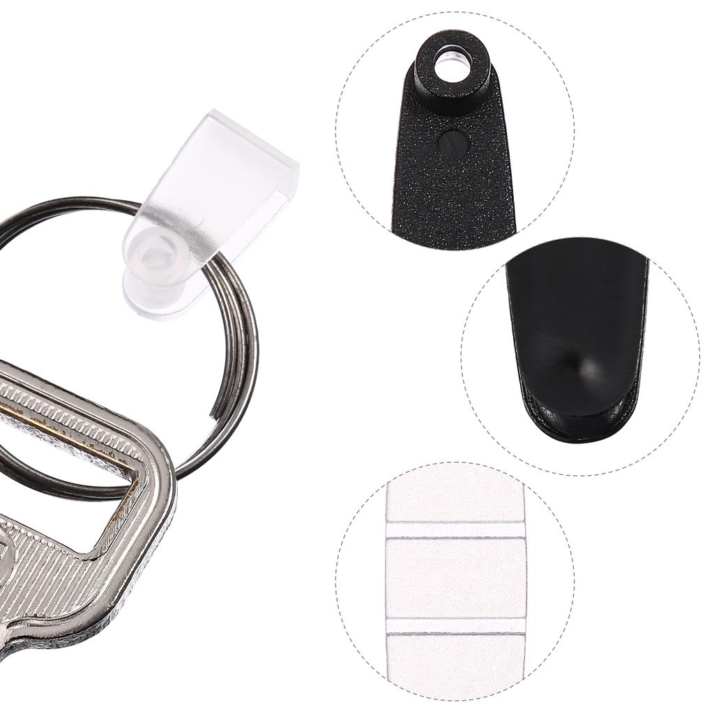 Plastic Keychain Clips Keychain Connectors Clear Flat Key Rings Split Id Badge Holder Strap Clips Office Credit Card