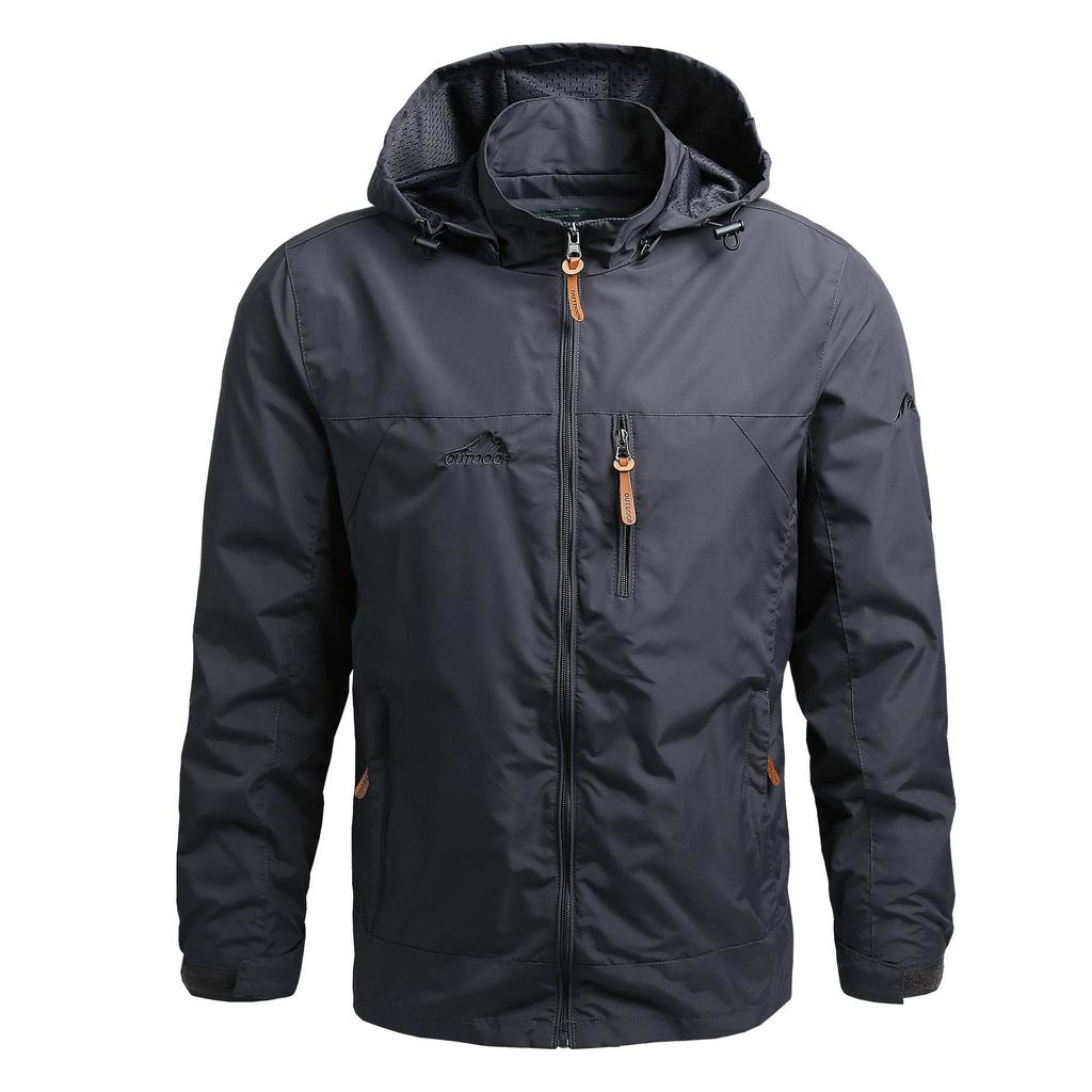 Spring and Autumn Jacket Men's, Trendy Mountaineering Jacket Windbreaker Outdoor Sports Jacket Men's