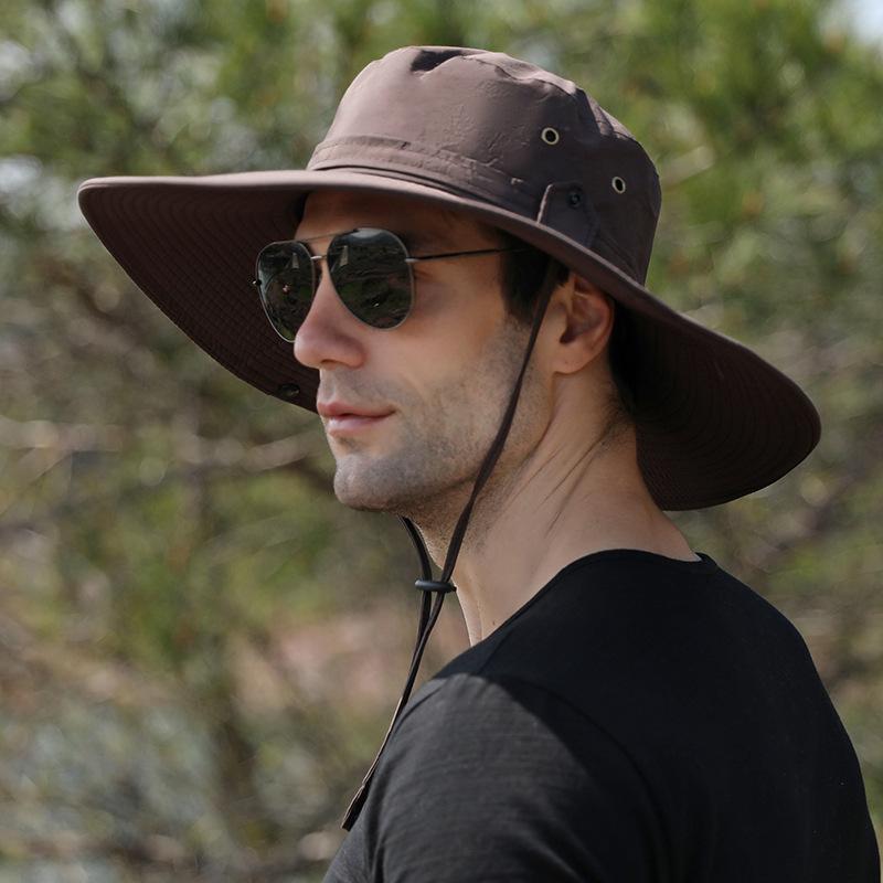 Men's Summer Sunshade Hat Outdoor Men's Leisure Fisherman Hat Mountaineering Fishing Sun Hat