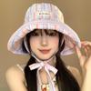 Sweet Star Strap Bucket Hat Women's Summer Hat Cute Sunshade Thin Big Brim Sunscreen Hat