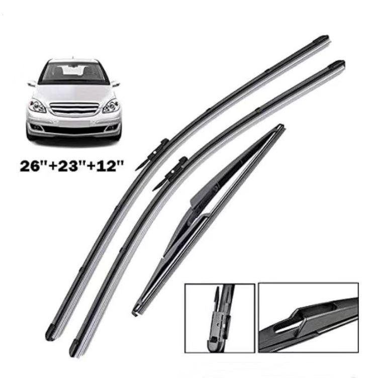 

Mercedes A W169 2004-2012, B-Class W245 Front & Rear Windshield Wiper Blades Front Pair + Rear Single