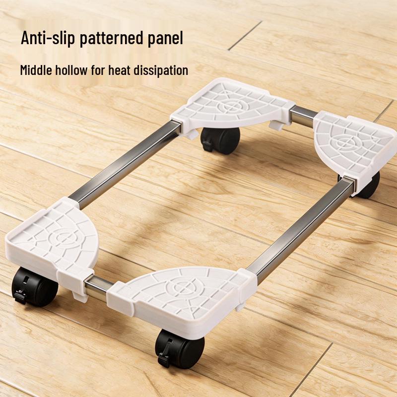 Height-Adjustable Computer Case Base with Casters