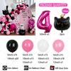 132pcs Black Cat Crown Foil Balloons Arch Kit Happy Birthday Party Decorations 32inch Digit Kids Girl Boy 1-9 Years Old Supplies